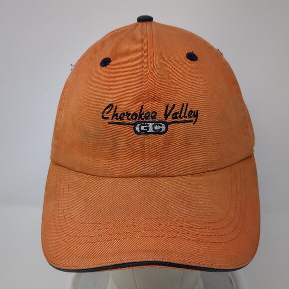 Cherokee Valley GC Slideback Hat Orange One Size Embroidered Ahead - Picture 2 of 9